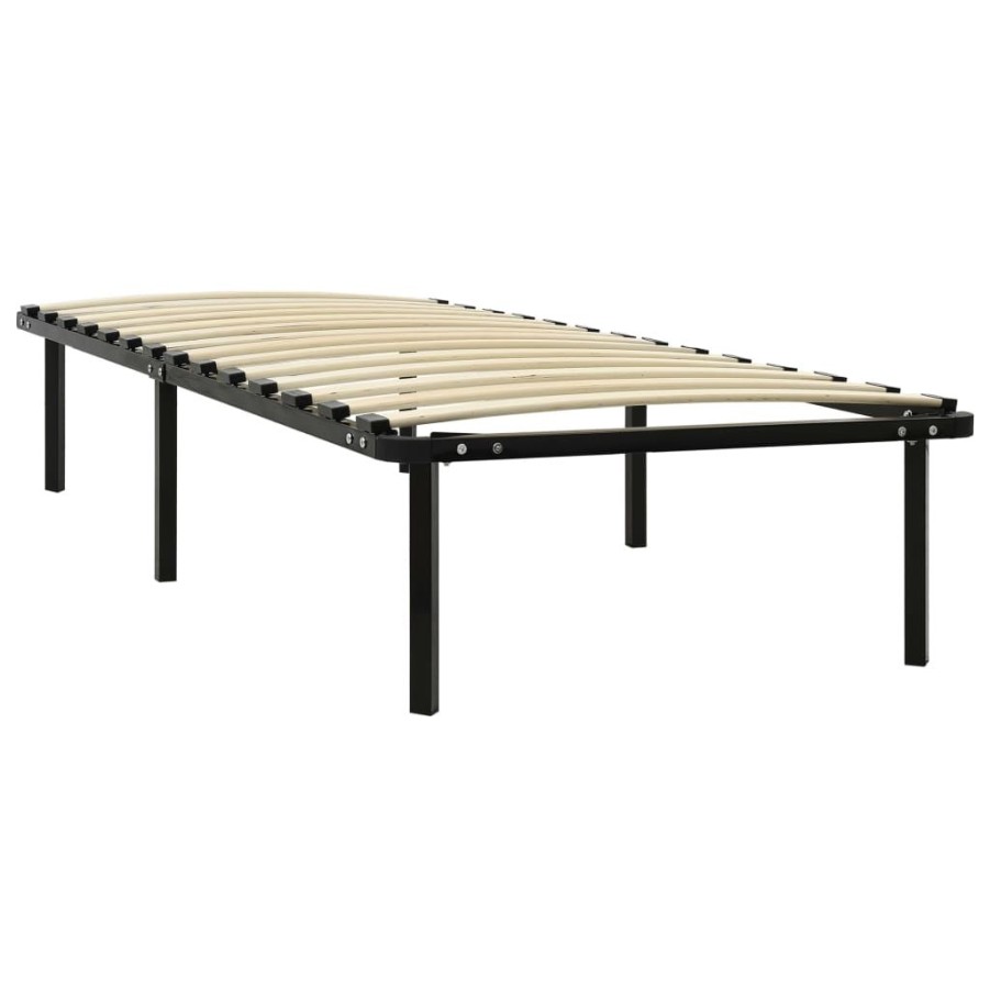 Bedden & Accessoires vidaXL | Vidaxl Bedframe Metaal Zwart 90X200 Cm