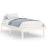 Bedden & Accessoires vidaXL | Vidaxl Bedframe Massief Grenenhout Wit 90X200 Cm