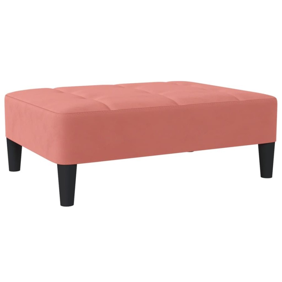 Poefs vidaXL | Vidaxl Voetenbank 78X56X32 Cm Fluweel Roze