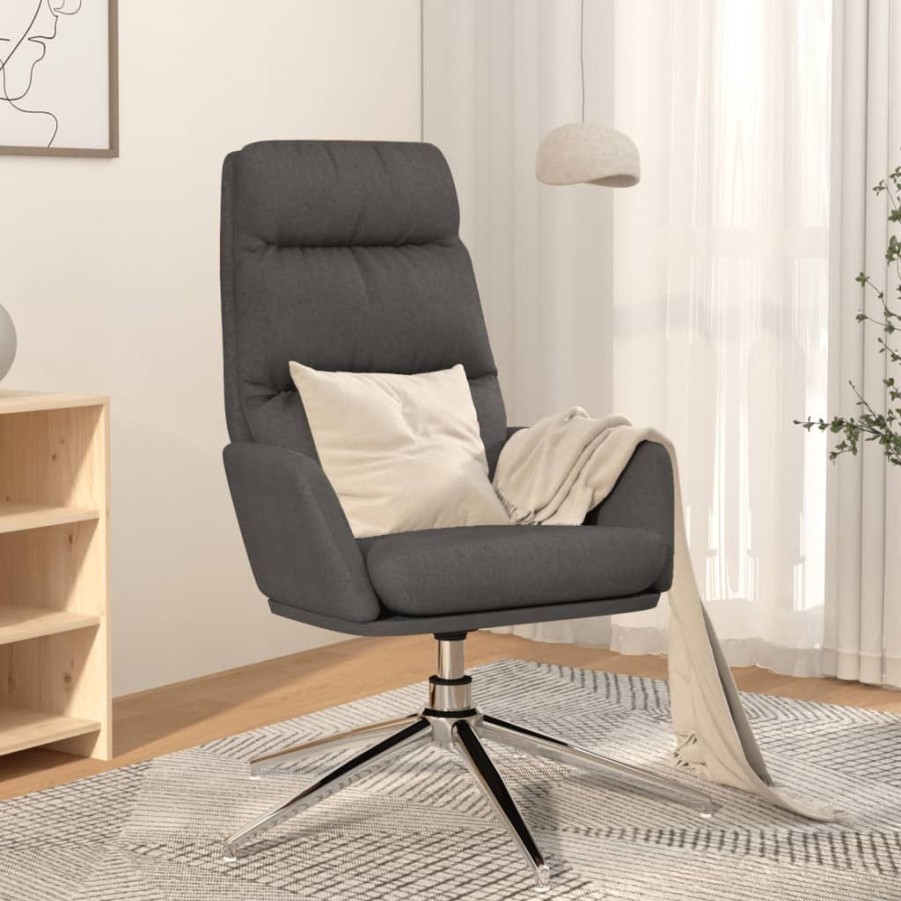 Stoelen vidaXL | Vidaxl Relaxstoel Stof Donkergrijs