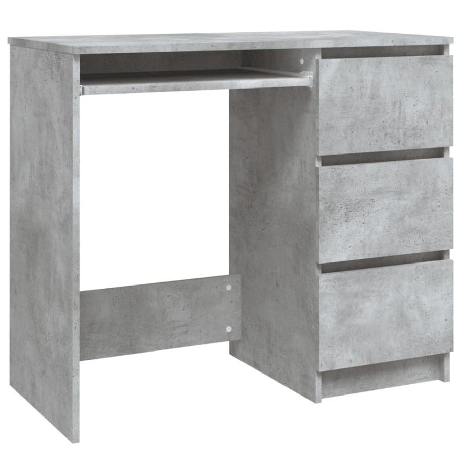 Kantoormeubelen vidaXL | Vidaxl Bureau 90X45X76 Cm Spaanplaat Betongrijs