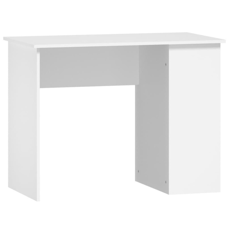 Kantoormeubelen vidaXL | Vidaxl Bureau 100X55X75 Cm Bewerkt Hout Wit