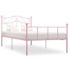 Bedden & Accessoires vidaXL | Vidaxl Bedframe Metaal Roze 90X200 Cm