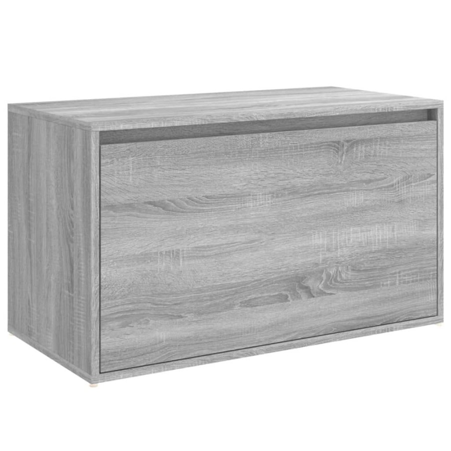 Bankjes vidaXL | Vidaxl Halbankje 80X40X45 Cm Bewerkt Hout Grijs Sonoma Eikenkleurig