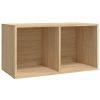 Kasten & Opbergmeubelen vidaXL | Vidaxl Opbergbox Voor Lp'S 71X34X36 Cm Bewerkt Hout Sonoma Eikenkleur