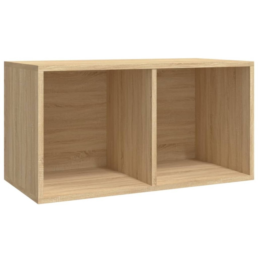 Kasten & Opbergmeubelen vidaXL | Vidaxl Opbergbox Voor Lp'S 71X34X36 Cm Bewerkt Hout Sonoma Eikenkleur