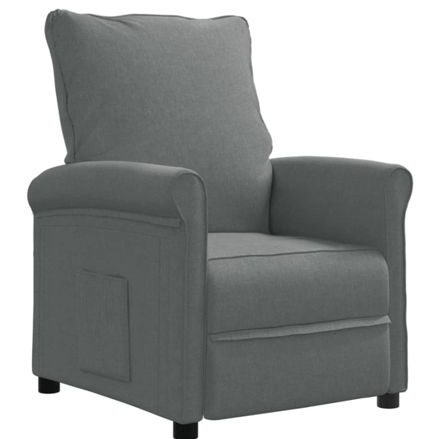 Stoelen vidaXL | Vidaxl Fauteuil Verstelbaar Stof Donkergrijs