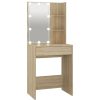 Kasten & Opbergmeubelen vidaXL | Vidaxl Kaptafel Met Led-Verlichting 60X40X140 Cm Sonoma Eikenkleurig