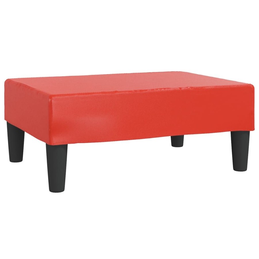 Poefs vidaXL | Vidaxl Voetenbank 78X56X32 Cm Kunstleer Rood