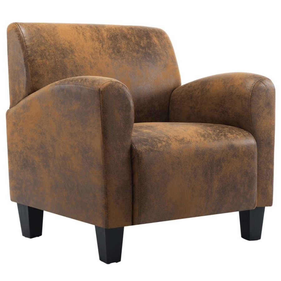 Stoelen vidaXL | Vidaxl Fauteuil Kunstsuede Bruin