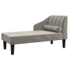 Banken vidaXL | Vidaxl Chaise Longue Met Bolster Fluweel Lichtgrijs