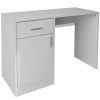 Kantoormeubelen vidaXL | Vidaxl Bureau Met Lade En Kastje 100X40X73 Cm Wit