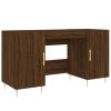 Kantoormeubelen vidaXL | Vidaxl Bureau 140X50X75 Cm Bewerkt Hout Bruin Eikenkleur