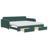 Bedden & Accessoires vidaXL | Vidaxl Slaapbank Onderschuifbed Lades 100X200 Cm Fluweel Donkergroen