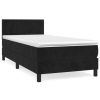 Bedden & Accessoires vidaXL | Vidaxl Boxspring Met Matras Fluweel Zwart 90X190 Cm