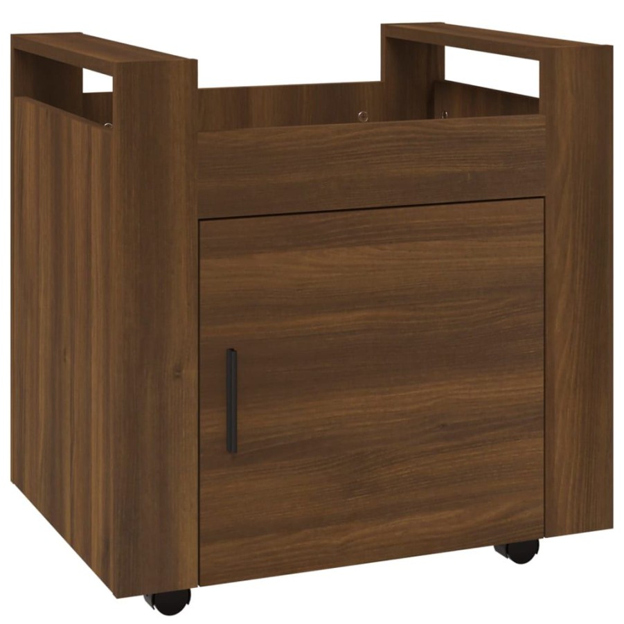 Trolleys vidaXL | Vidaxl Bureaukastje 60X45X60 Cm Bewerkt Hout Bruin Eikenkleur