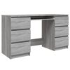 Kantoormeubelen vidaXL | Vidaxl Bureau 140X50X77 Cm Bewerkt Hout Grijs Sonoma Eikenkleurig