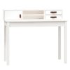 Kantoormeubelen vidaXL | Vidaxl Bureau 110X50X93 Cm Massief Grenenhout Wit