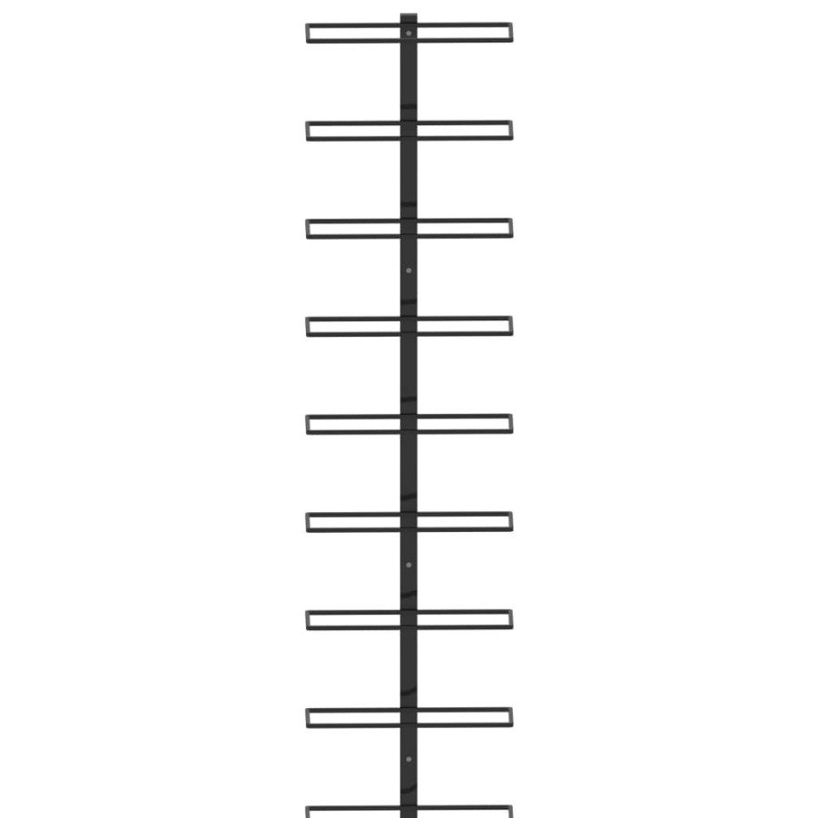Kasten & Opbergmeubelen vidaXL | Vidaxl Wijnrek Voor 9 Flessen Wandmontage Ijzer Zwart