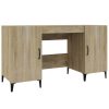 Kantoormeubelen vidaXL | Vidaxl Bureau 140X50X75 Cm Bewerkt Hout Sonoma Eikenkleurig