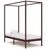 Bedden & Accessoires vidaXL | Vidaxl Hemelbedframe Massief Grenenhout Donkerbruin 90X200 Cm