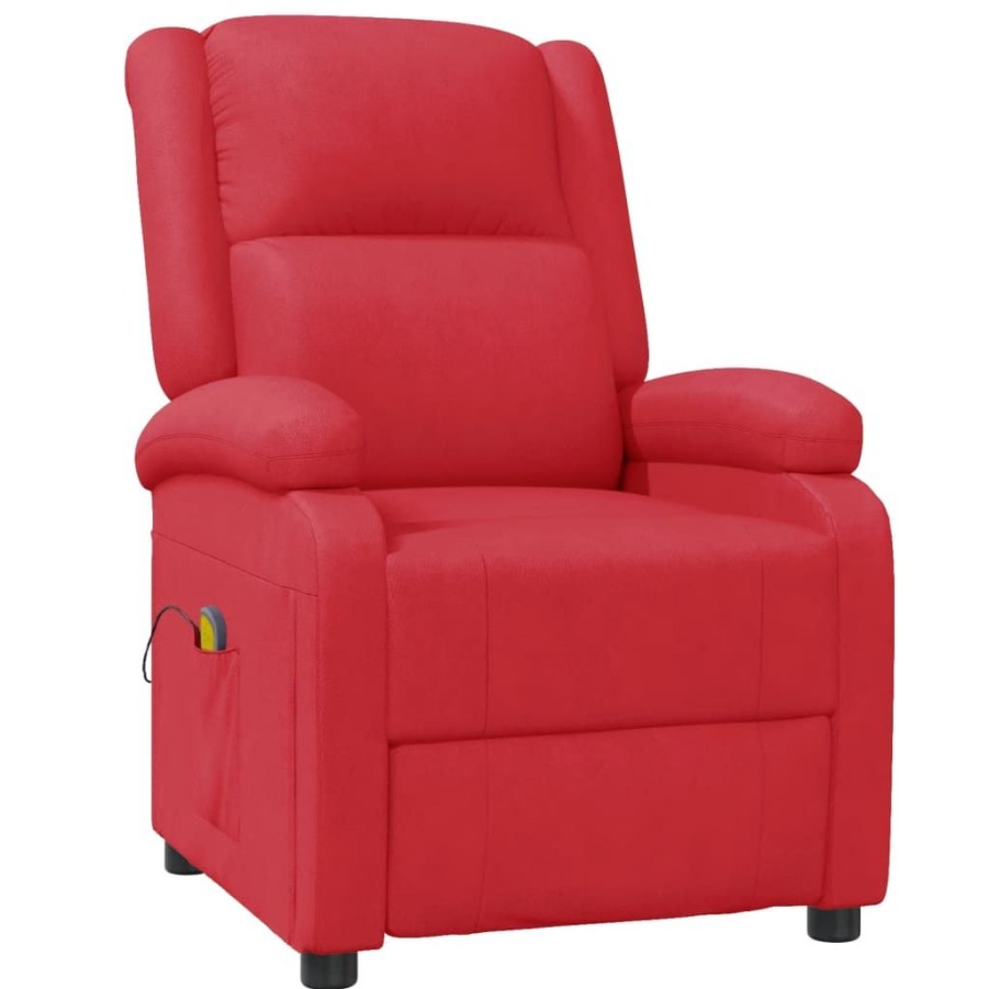 Stoelen vidaXL | Vidaxl Massagestoel Kunstleer Rood