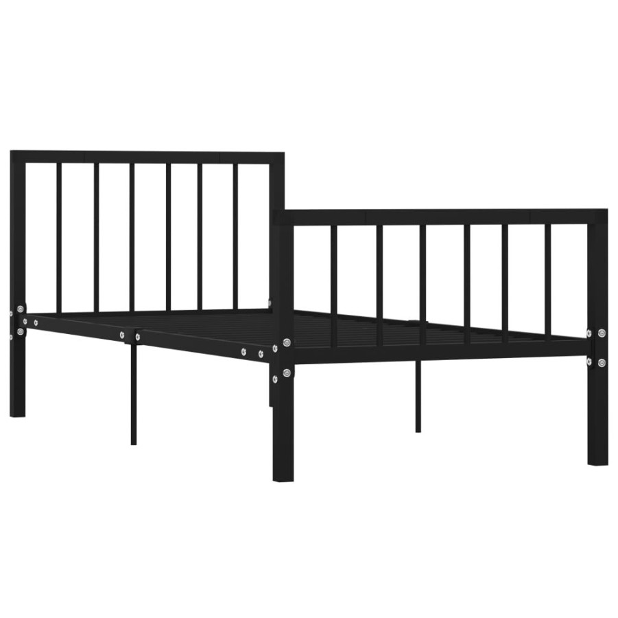 Bedden & Accessoires vidaXL | Vidaxl Bedframe Metaal Zwart 90X200 Cm