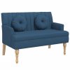 Bankjes vidaXL | Vidaxl Bankje Met Kussens 113X64,5X75,5 Cm Stof Blauw