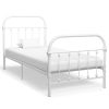 Bedden & Accessoires vidaXL | Vidaxl Bedframe Metaal Wit 90X200 Cm