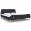 Bedden & Accessoires vidaXL | Vidaxl Bedframe Stof Donkergrijs 160X200 Cm