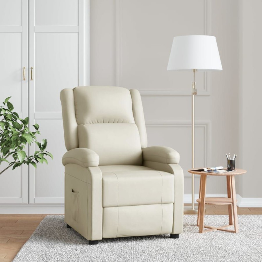 Stoelen vidaXL | Vidaxl Fauteuil Verstelbaar Kunstleer Wit