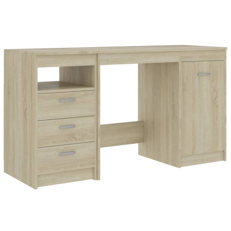 Kantoormeubelen vidaXL | Vidaxl Bureau 140X50X76 Cm Spaanplaat Sonoma Eikenkleurig