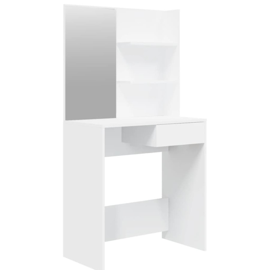 Kasten & Opbergmeubelen vidaXL | Vidaxl Kaptafel Met Spiegel 74,5X40X141 Cm Wit