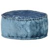 Poefs vidaXL | Vidaxl Poef Rond 40X20 Cm Fluweel Blauw