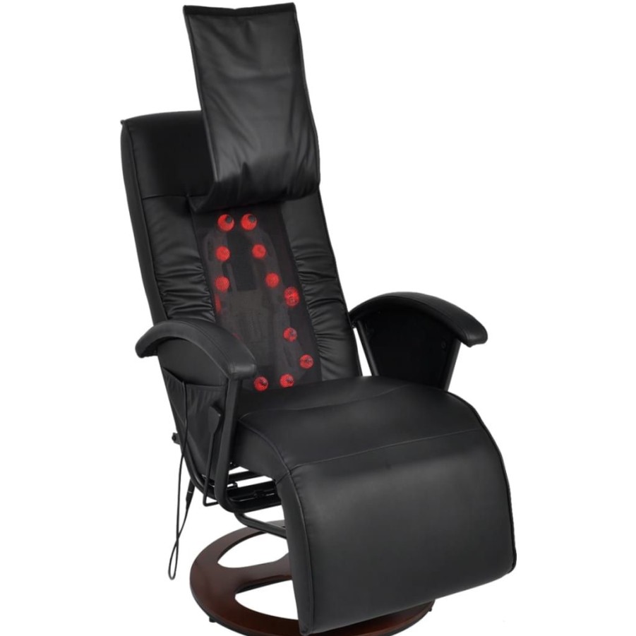 Stoelen vidaXL | Vidaxl Shiatsu Massagestoel Kunstleer Zwart