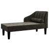 Banken vidaXL | Vidaxl Chaise Longue Met Bolster Fluweel Zwart