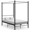 Bedden & Accessoires vidaXL | Vidaxl Hemelbedframe Metaal Zwart 120X200 Cm