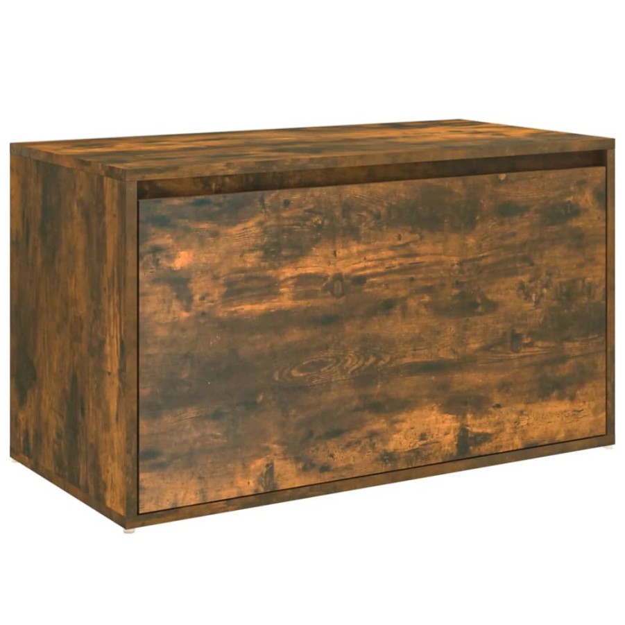 Bankjes vidaXL | Vidaxl Halbankje 80X40X45 Cm Bewerkt Hout Gerookt Eikenkleurig