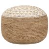 Poefs vidaXL | Vidaxl Poef Handgemaakt 45X30 Cm Jute Wit