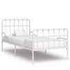 Bedden & Accessoires vidaXL | Vidaxl Bedframe Met Lattenbodem Metaal Wit 90X200 Cm