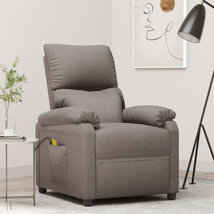 Stoelen vidaXL | Vidaxl Massagestoel Stof Taupe