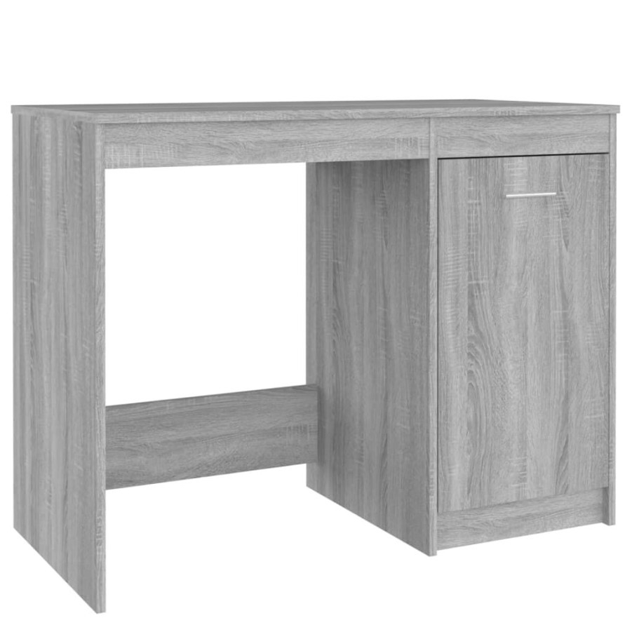 Kantoormeubelen vidaXL | Vidaxl Bureau 100X50X76 Cm Bewerkt Hout Grijs Sonoma Eikenkleurig