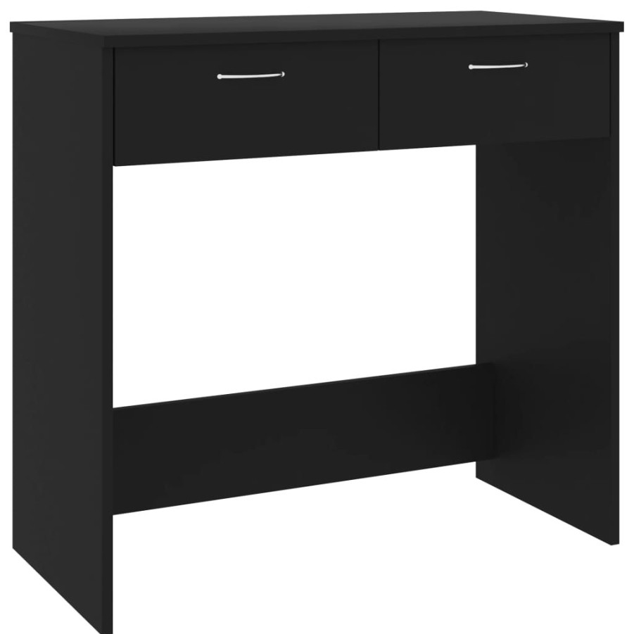 Kantoormeubelen vidaXL | Vidaxl Bureau 80X40X75 Cm Spaanplaat Zwart