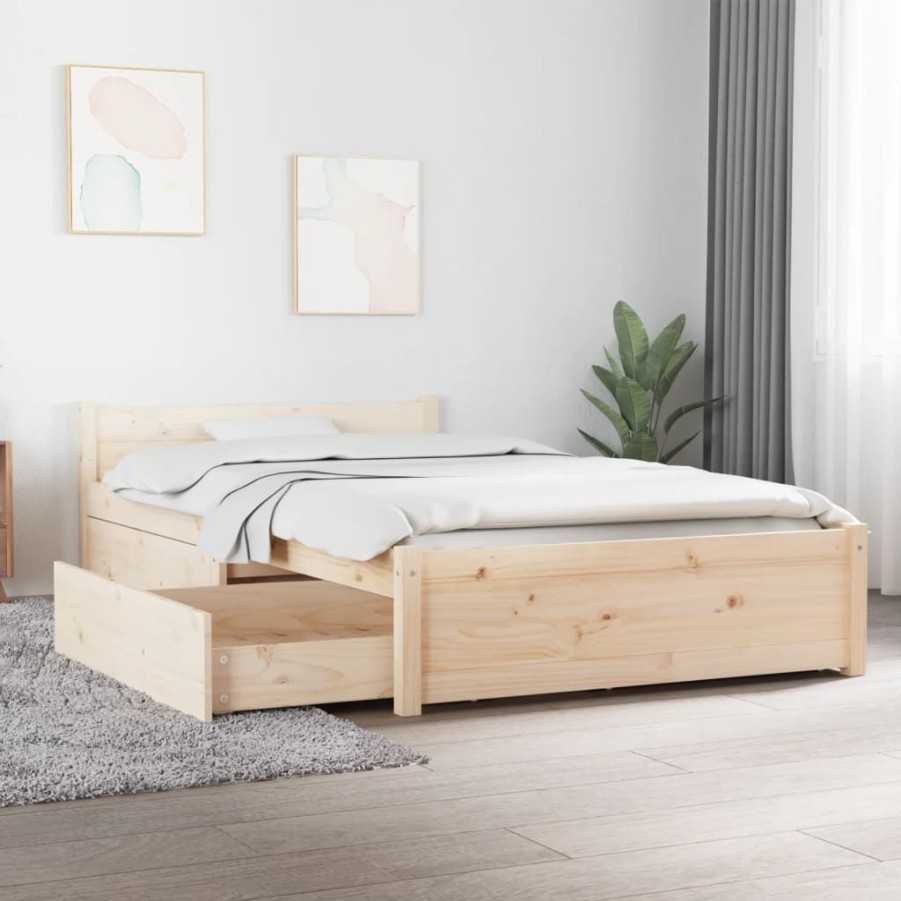 Bedden & Accessoires vidaXL | Vidaxl Bedframe Met Lades 100X200 Cm