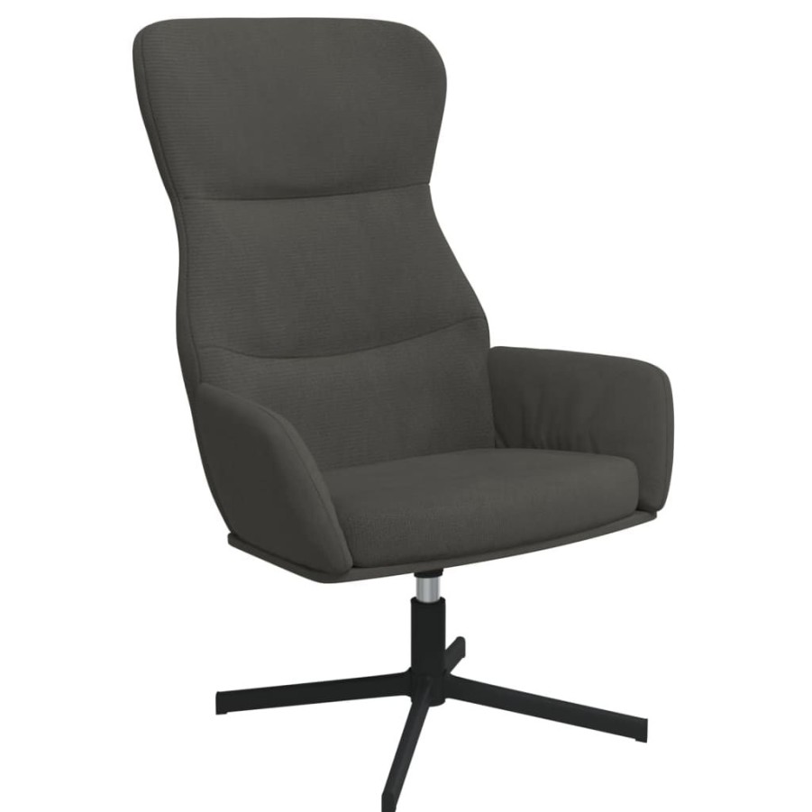 Stoelen vidaXL | Vidaxl Relaxstoel Fluweel Donkergrijs