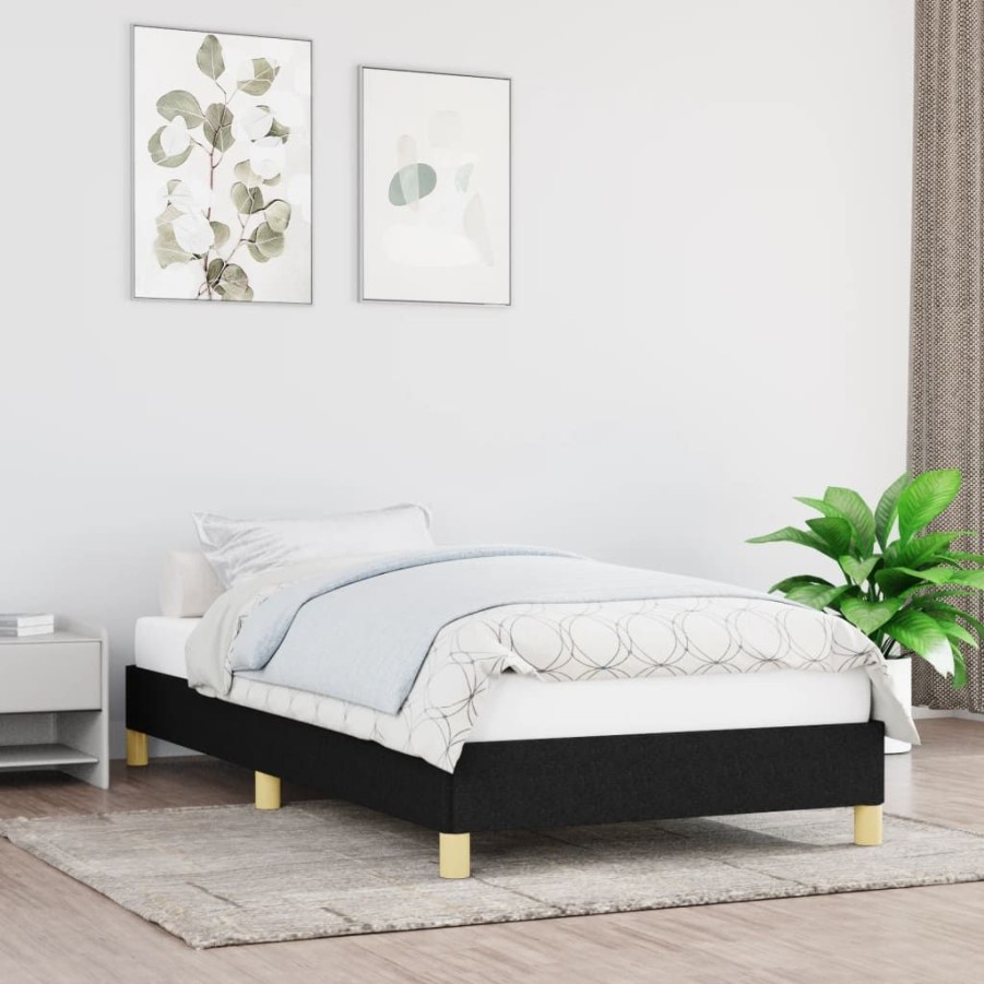 Bedden & Accessoires vidaXL | Vidaxl Bedframe Stof Zwart 80X200 Cm