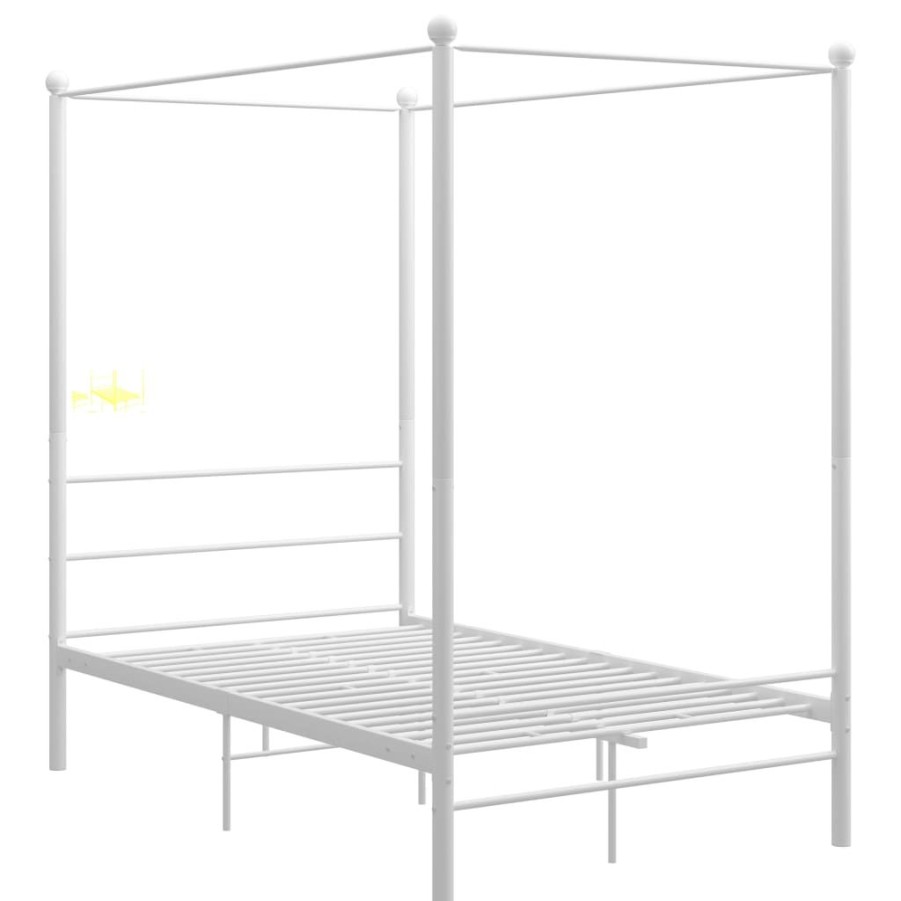 Bedden & Accessoires vidaXL | Vidaxl Hemelbedframe Metaal Wit 120X200 Cm