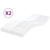 Bedden & Accessoires vidaXL | Vidaxl Schuimmatrassen 2 St 7 Zones Hardheid 20 Ild 90X200 Cm Wit