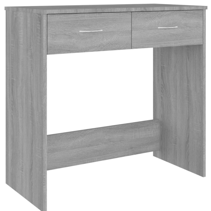 Kantoormeubelen vidaXL | Vidaxl Bureau 80X40X75 Cm Bewerkt Hout Grijs Sonoma Eikenkleurig