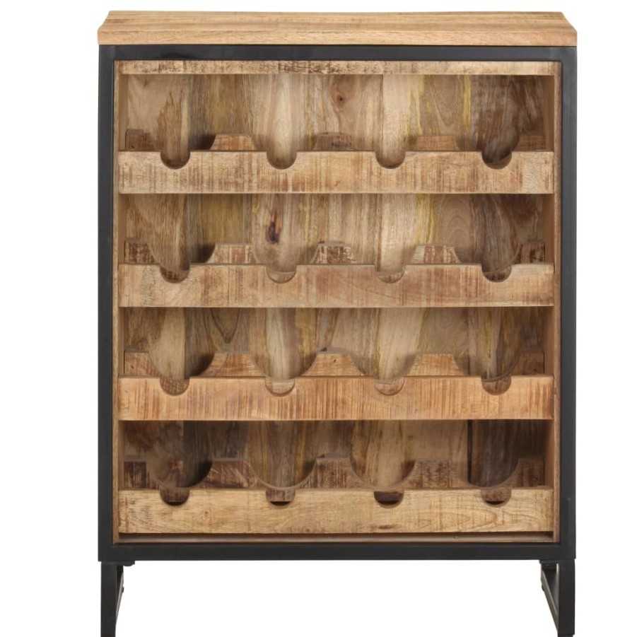 Kasten & Opbergmeubelen vidaXL | Vidaxl Wijnkast 62X33X78,5 Cm Ruw Mangohout